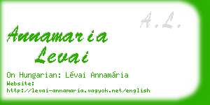 annamaria levai business card