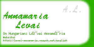 annamaria levai business card